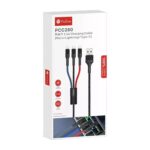 کابل 3 در 1شارژ سریع مدل PCC280
