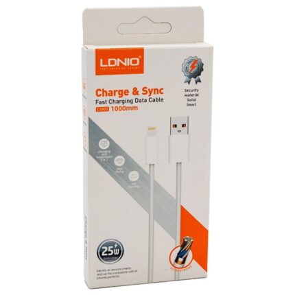 کابل شارژ آیفون LDNIO LS901 لایتنینگ 25 وات